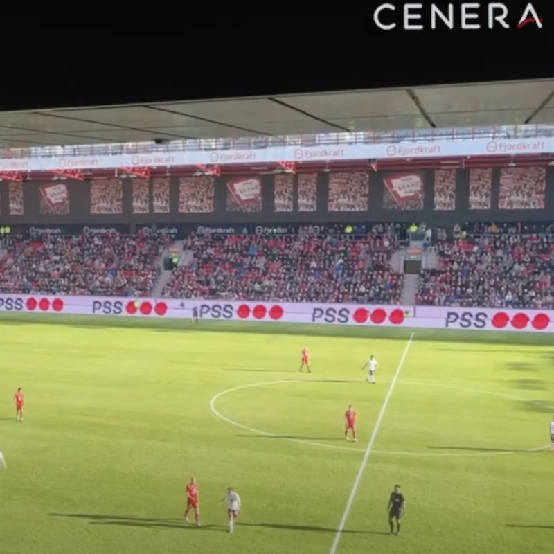 Nye LED boards på Brann Stadion
