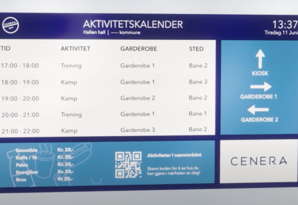 Fremtidens Digitale Informasjonstavle for Idrettsklubber