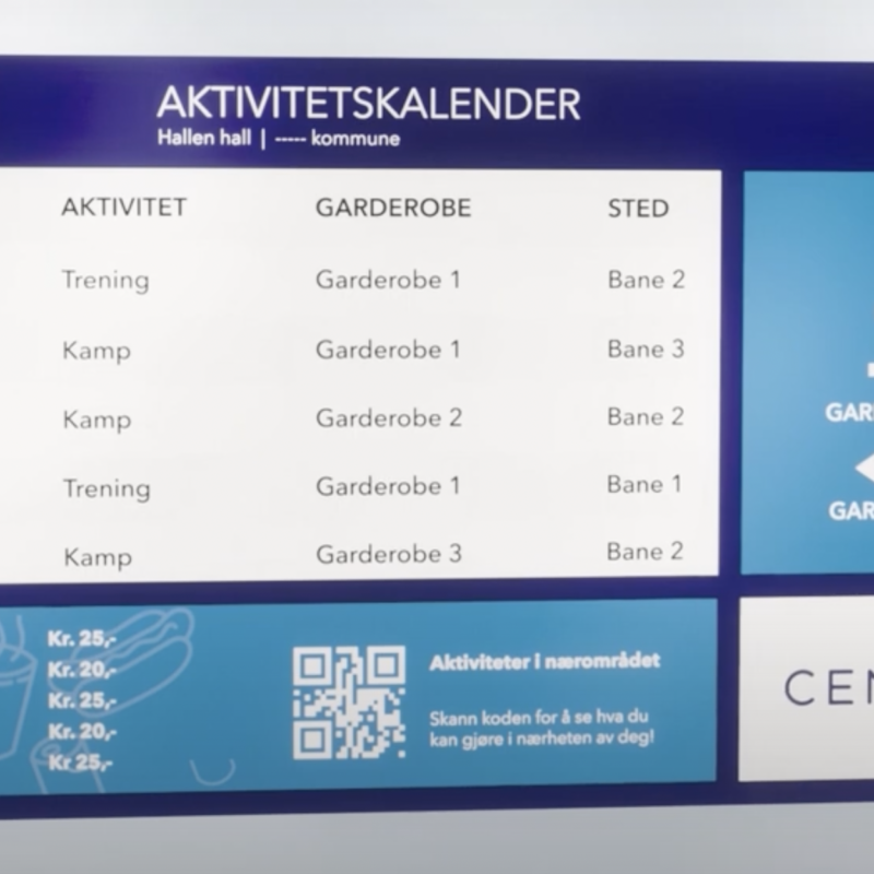 Fremtidens Digitale Informasjonstavle for Idrettsklubber